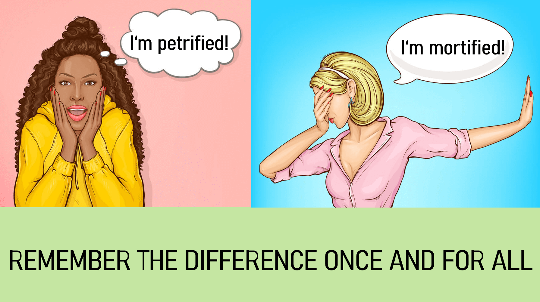 Ako si zapamätať “petrified” a “mortified”